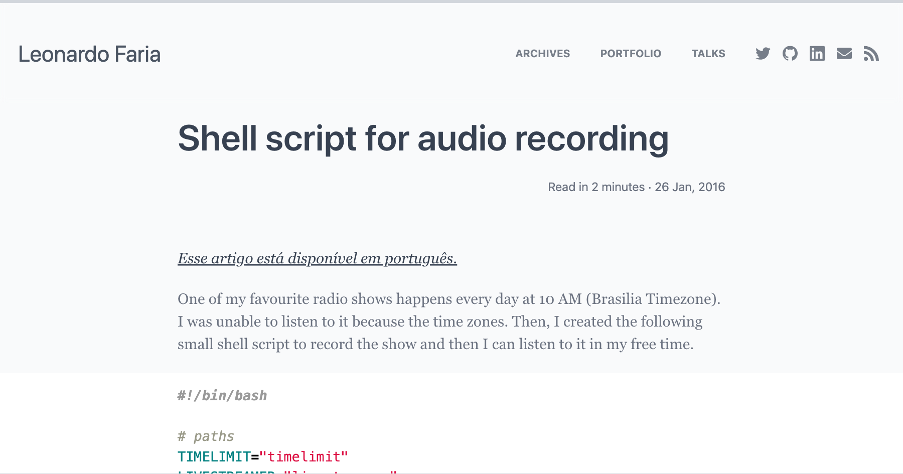 Shell Script Audio Logger 