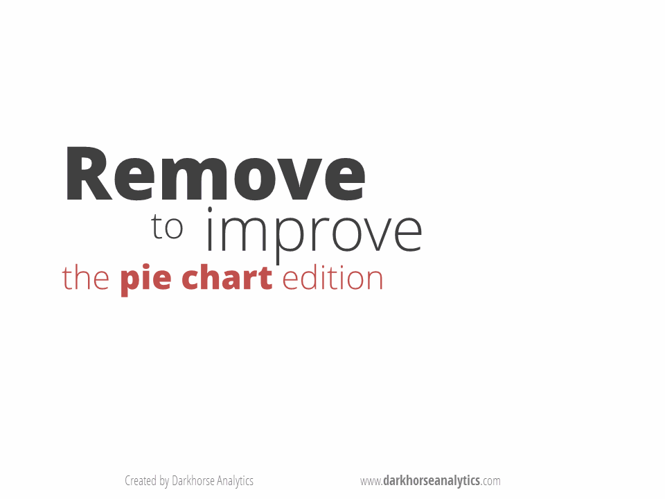 Remove to improve - the pie chart edition